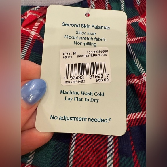 NWT Tommy John Haute Red Fireplace Plaid Second Skin 8" Boxer - Picture 6 of 6